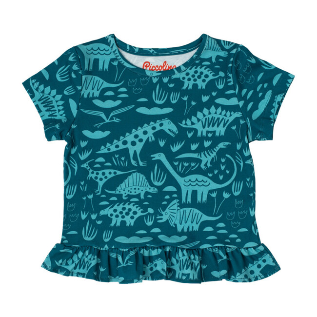 Printed Ruffle Tee, Paleontology