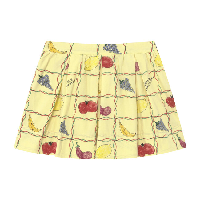 Bird Kids Skirt Soft Yellow Fruits