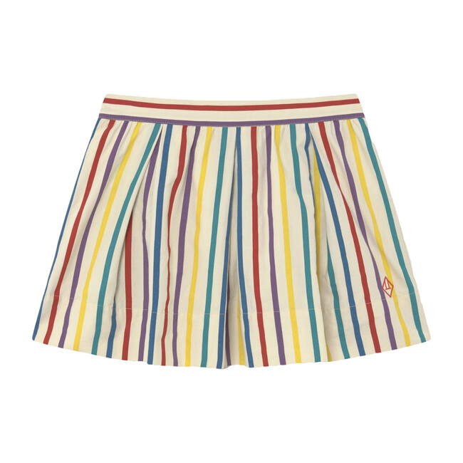 Bird Kids Skirt White, Multi Stripes