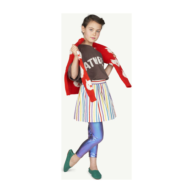 Bird Kids Skirt White, Multi Stripes