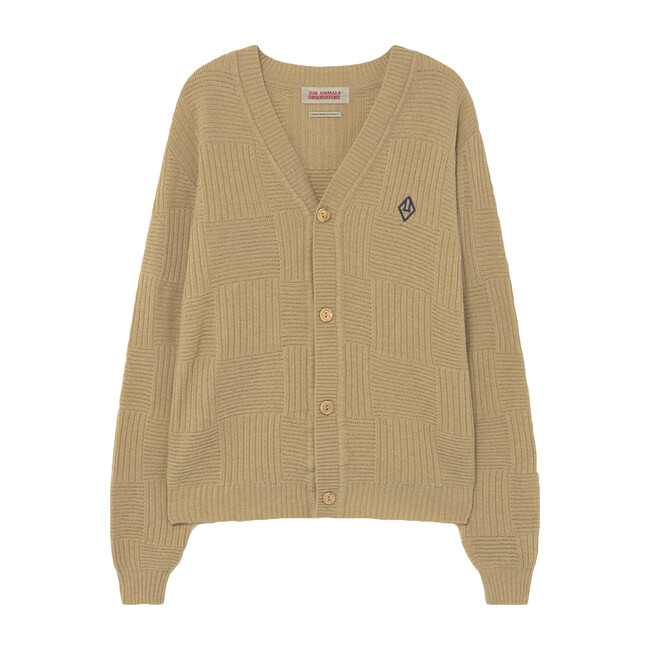 Racoon Kids Cardigan Beige Logo