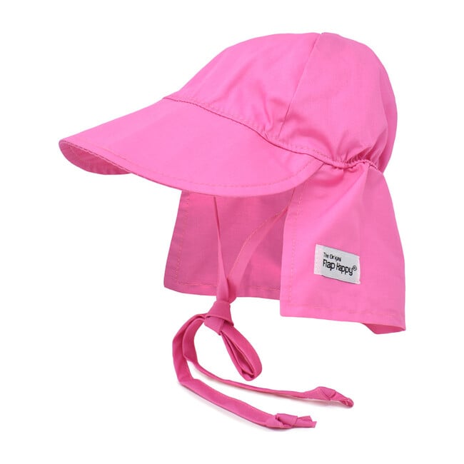 UPF 50+ Original Flap Hat with Ties, Candy Pink - Hats - 1