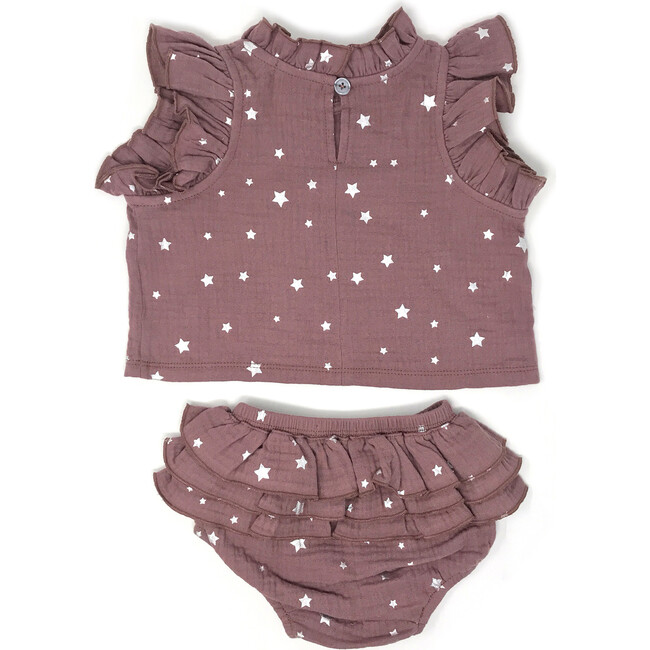 Lola Top and Tushie Set, Silver Mini Stars Thistle - Mixed Apparel Set - 2
