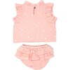 Lola Top and Tushie Set, Silver Mini Stars Pale Pink - Mixed Apparel Set - 2