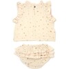 Lola Top and Tushie Set, Rose Gold Mini Stars Natural - Mixed Apparel Set - 2