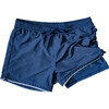 Men's Cabana Swim Short- Mikey, Navy Blue with Navy Blue Liner - Swim Trunks - 3