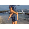 Men's Cabana Swim Short- Mikey, Navy Blue with Navy Blue Liner - Swim Trunks - 5