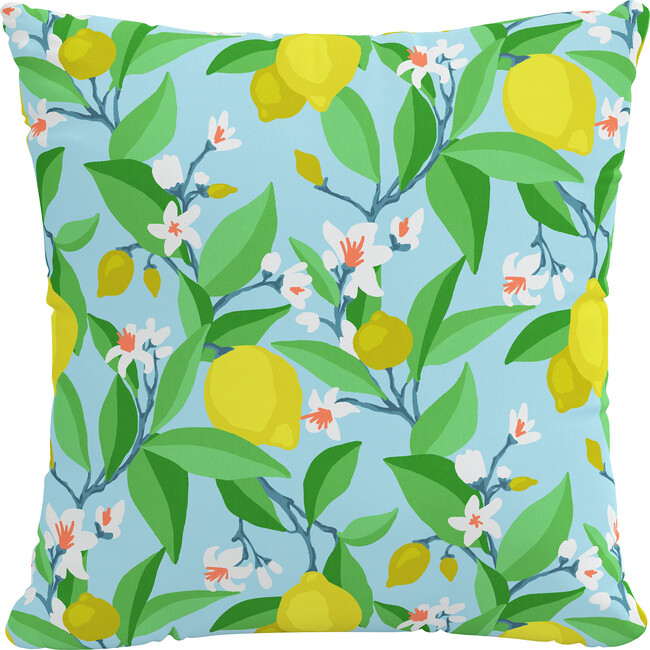 Indoor/Outdoor Decorative Pillow, Summer Citrus Blue