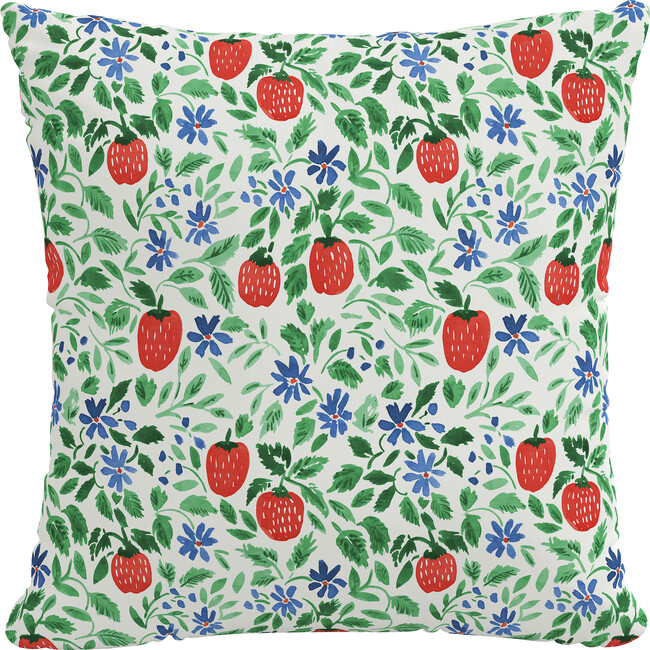Indoor/Outdoor Decorative Pillow, Strawberry Patch Red