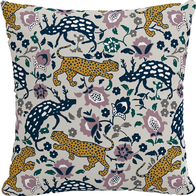Indoor/Outdoor Decorative Pillow, Leopard Mustard Plum - Decorative Pillows - 1