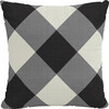 Indoor/Outdoor Decorative Pillow, Diamond Check Charcoal - Decorative Pillows - 1 - thumbnail