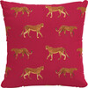 Indoor/Outdoor Decorative Pillow, Cheetah Walk Raspberry - Decorative Pillows - 1 - thumbnail