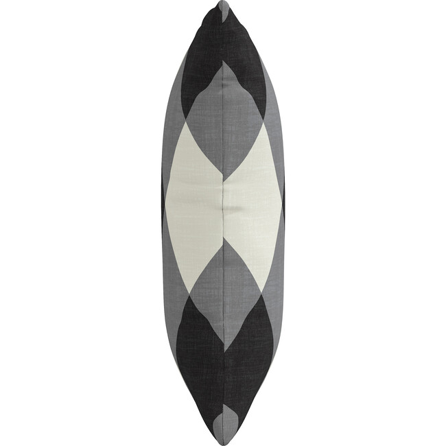 Indoor/Outdoor Decorative Pillow, Diamond Check Charcoal - Decorative Pillows - 2