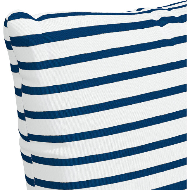 Indoor/Outdoor Decorative Pillow, Nautical Navy Strip - Decorative Pillows - 4