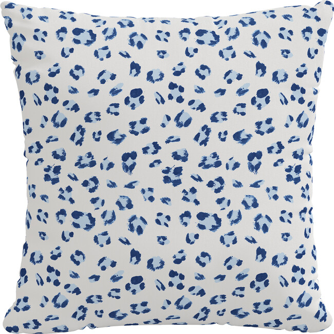 Indoor/Outdoor Decorative Pillow, Brush Cheetah Blue