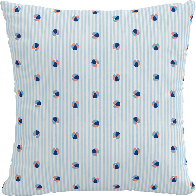 Indoor/Outdoor Decorative Pillow, Beach Ball Blue