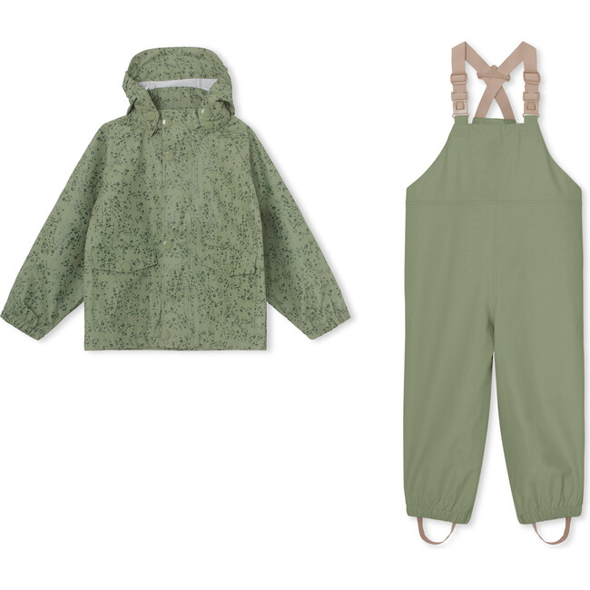 Recycled Rubi Rain Pants, Oil Green