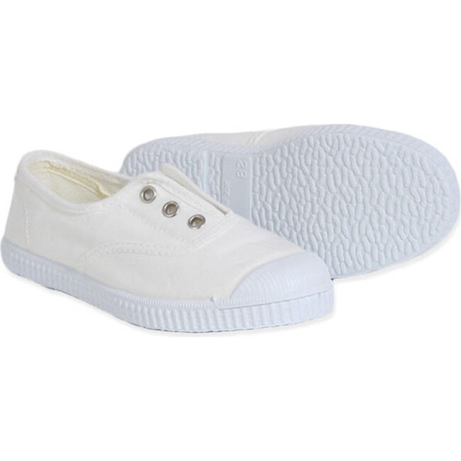 White Elastic Sneakers