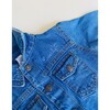Baby Front Embroidery Denim Jacket, Medium Blue - Jackets - 2 - thumbnail