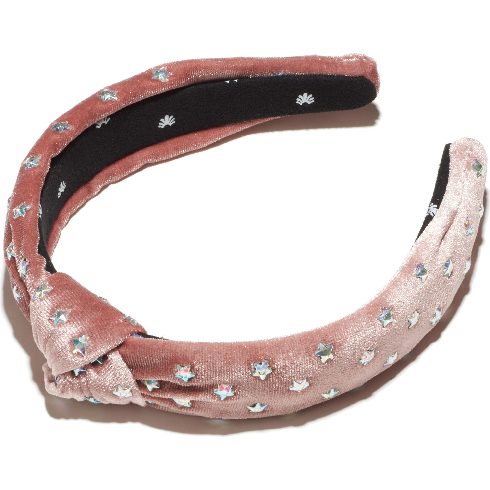 LELE SADOUGHI VELVET STUDDED HEADBAND Lele Sadoughi Velvet Pearl Knotted Headband - Jet - Murray main image 2