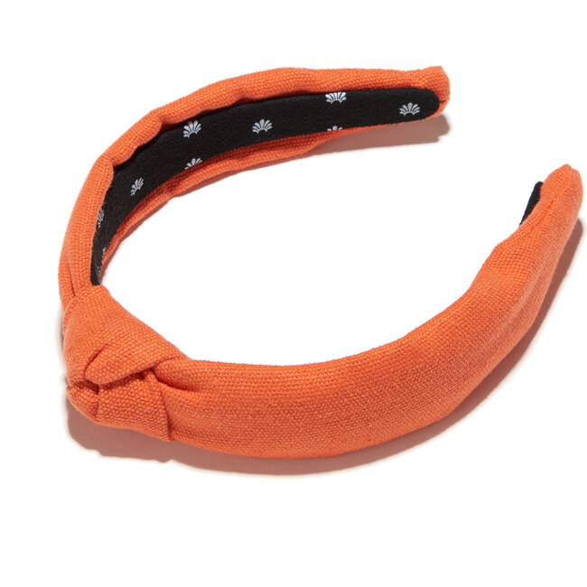 Petite Woven Knotted Headband, Orange - Hair Accessories - 1