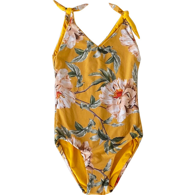 Flower Flush Light Up One Piece Swimsuit, Yellow - One Pieces - 1