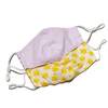 Set of 2 Kids Face masks, Pastel Stripe & Flower - Face Masks - 1 - thumbnail