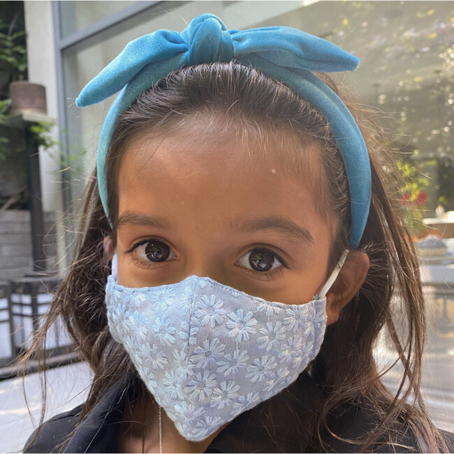 Set of 2 Kids Face masks, Embroidered Florals - Face Masks - 3