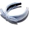 Seersucker Kids Bow-Tie Knotted Headband, Blue - Hair Accessories - 1 - thumbnail