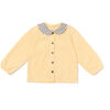 Peter Pan Collar Shirt, Yellow Stripe - Shirts - 1 - thumbnail