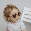 Round Retro Two Tone Sunglasses, Dusty Rose Cheetah - Sunglasses - 2
