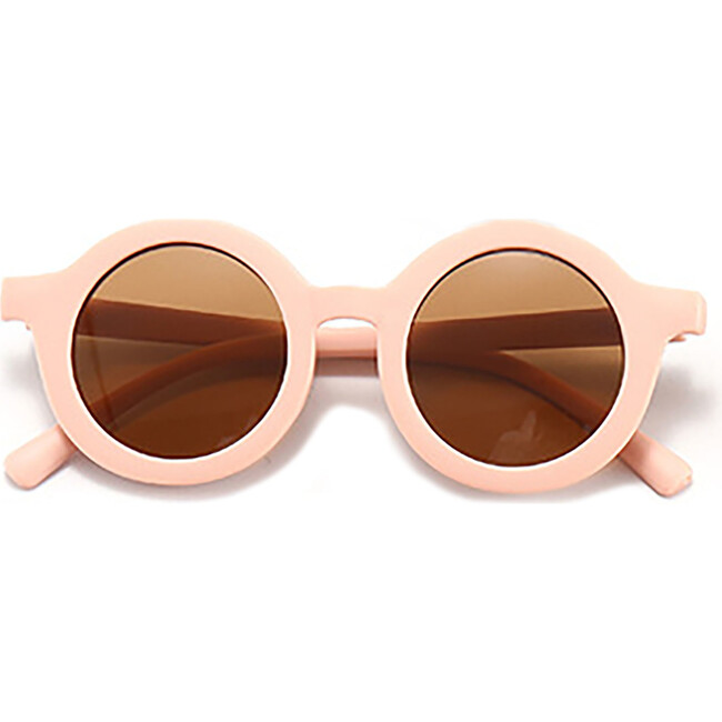 Round Retro Sunglasses, Soft Pink