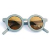 Round Retro Sunglasses, Sky Blue - Sunglasses - 1 - thumbnail