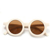 Round Retro Sunglasses, Sand Dollar - Sunglasses - 1 - thumbnail