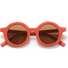 Round Retro Sunglasses, Rust - Sunglasses - 1 - thumbnail