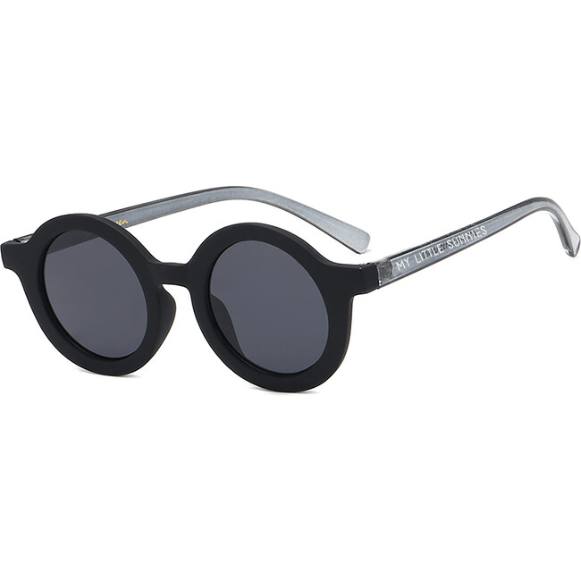 Round Retro Sunglasses, Outerspace Black - Sunglasses - 1