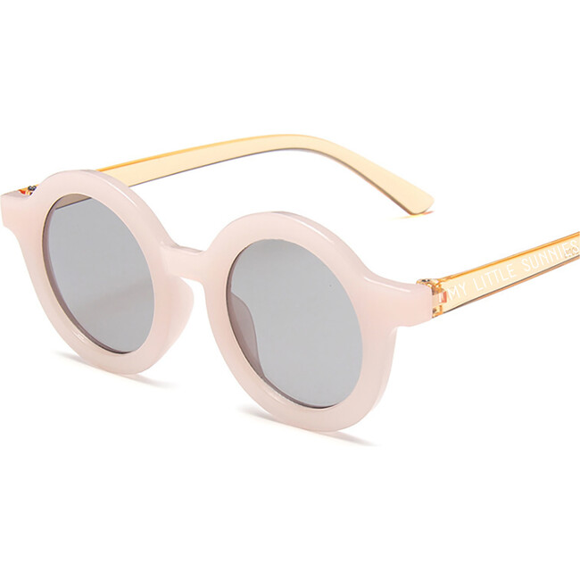 Round Retro Sunglasses, Pink Orange