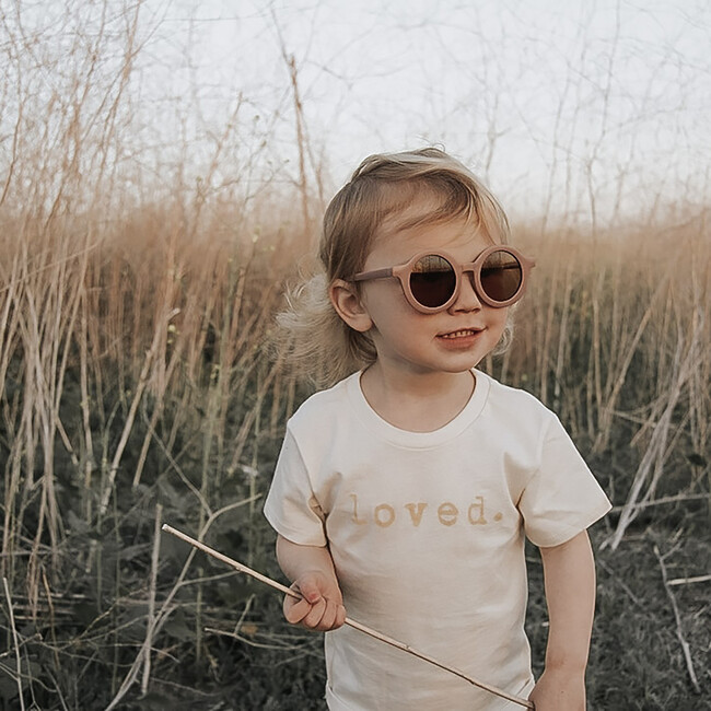 Round Retro Sunglasses, Dusty Rose - Sunglasses - 2