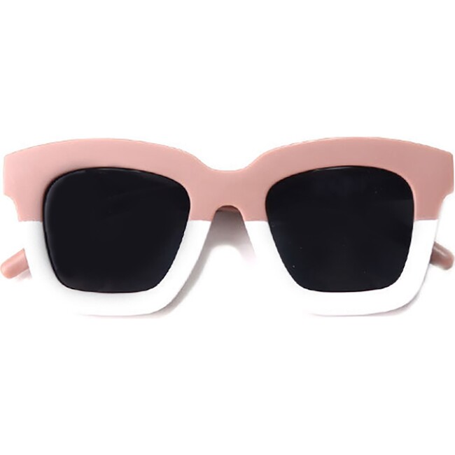 Cat Eye Rectangle Two Tone Sunglasses, Mauve - Sunglasses - 1