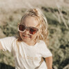 Cat Eye Rectangle Two Tone Sunglasses, Pink Cheetah - Sunglasses - 2