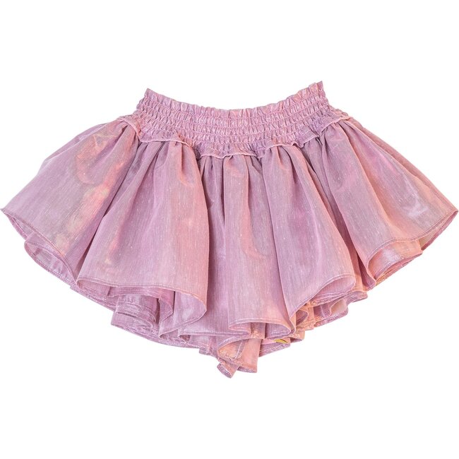 Eloise Skort, Pink Lame - Skirts - 1