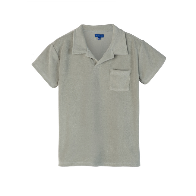 Cyrus Terry Polo, Light Sage - Polo Shirts - 1