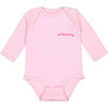 Baby Longsleeve Onesie, Pink - Onesies - 1 - thumbnail