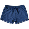 Men's Cabana Swim Short- Mikey, Navy Blue with Navy Blue Liner - Swim Trunks - 1 - thumbnail