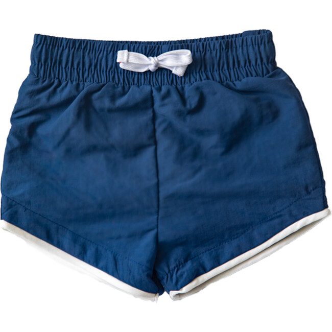 Cabana Swim Short- Nolan, Navy Blue with Navy Blue Liner