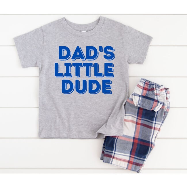 Dad's Little Dude S/S Shirt, Gray - T-Shirts - 2