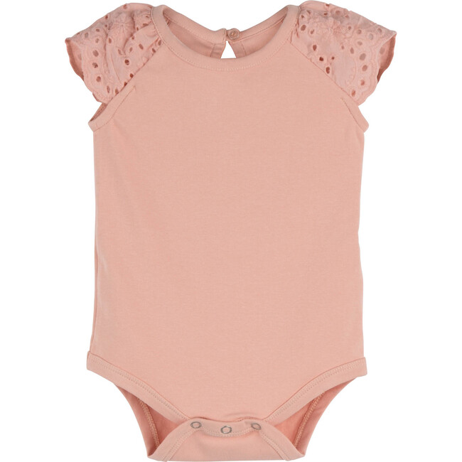 Eva Eyelet Bodysuit, Rose