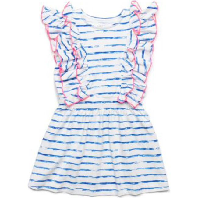 Priscilla Dress, Blue Stripes - Dresses - 1