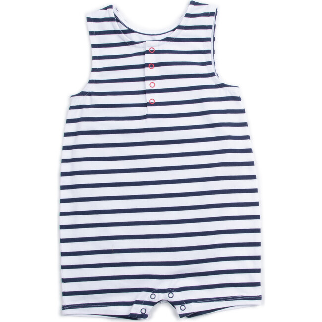 *Exclusive* Jeffrey Romper, Navy Stripe - Onesies - 1