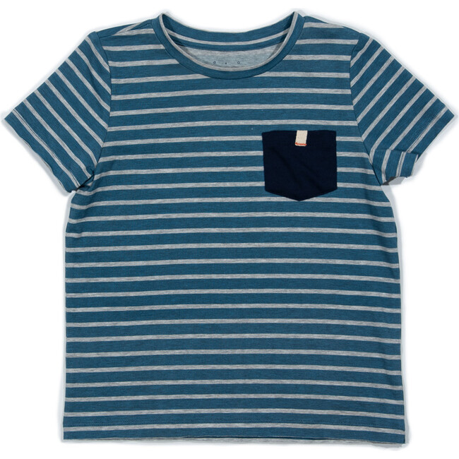 *Exclusive* Vincent Tee, Blue Stripe - Tees - 1